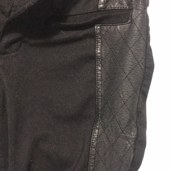 Polyester pants with pleather on side - Picture 2 of 6